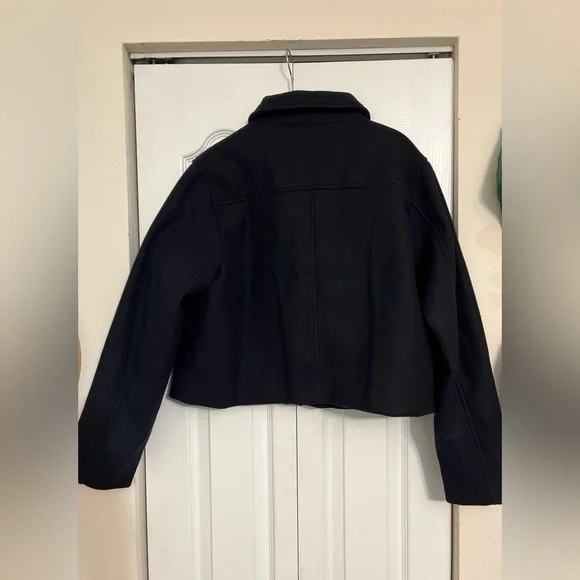 Zara Midnight Blue Utility Jacket with Gold Accents - Picture 4 of 7